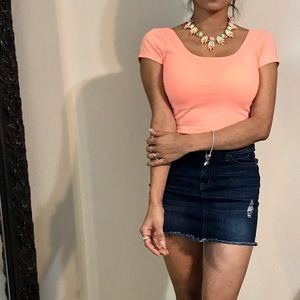 Charlotte Russe Orange Crop Top